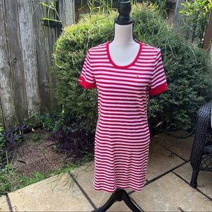 Tommy Hilfiger T Shirt Dress Size S Red/White Stripes Preowned